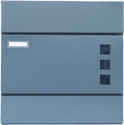 Brievenbus Postbus - Wandmontage Box - Post Ontvangen - Afsluitbaar Met Kijkvenster - 37x37x10.5cm - Blauw