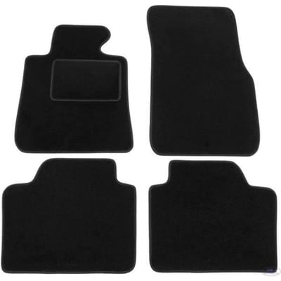 Tapis De Sol Noir Velours - J&J AUTOMOTIVE - BMW 3 Série F30, F31 - Sur Mesure - Antidérapant - Imperméable noir
