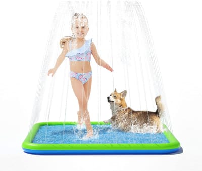 Sprinkler Pad voor honden en kinderen - Verdikte hondenspatmat voor de zomer buiten tuin (170cm)