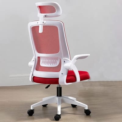 Ergonomische bureaustoel - Kantoorstoel met hoofdsteun - Comfortabel werken - Verstelbare 3D armleuningen - Tot 250 kg - Rood