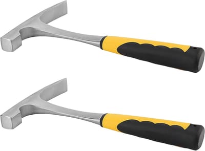 24oz Brick Hammer Set met Schokabsorberende Grip, Dubbel Hoofd voor Geologie en Mijnbouw, Ideaal voor Prospectie en Metselwerk