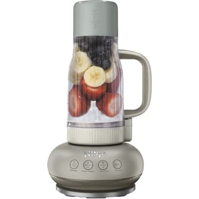 Ninja BlendBoss krachtige ijsvermalende Blender met rietje en lekvrij deksel - 1100 watt - Blend IQ, Smoothie IQ, Ice Crush IQ en Pulse - Stone - DB351EUST
