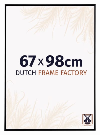 Fotolijst 67x98 cm - Kunststof - Zwart Hoogglans - Easy