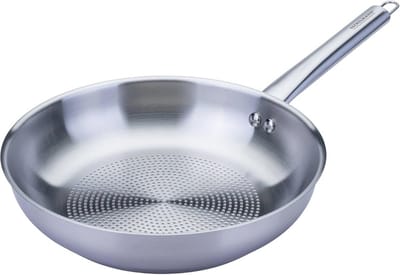 Ovale Koekenpan Ø 24 cm van RVS – Hittebestendig tot +230 °C, Geschikt voor Alle Fornuizen incl. Inductie