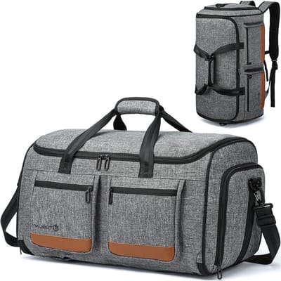 SnelShoppen - Kledingzak reistas voor heren 58 liter kostuumtas met schoenenvak en rugzakfunctie voor op reis 58 cm x 32 cm x 31.5 cm business tas han