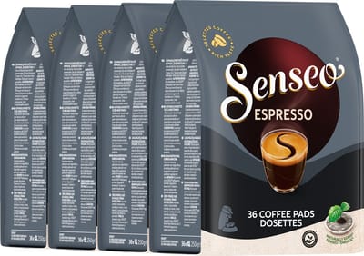 Senseo Espresso Koffiepads - Intensiteit 9/9 - 4 x 36 pads