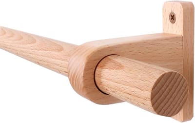 Houten Gordijnroede - Gordijnstang Hout - Gordijnen Ophangen - Massief Beukenhout - 220 cm - Niet gespecificeerd