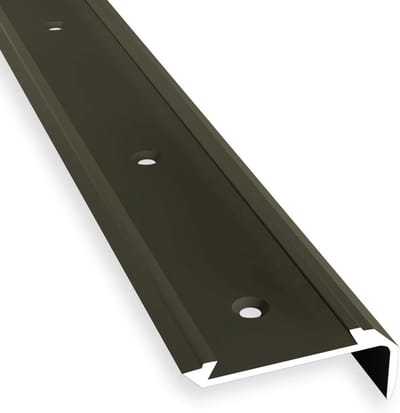 Traprandprofiel Hoekprofiel - Trapneus Aluminium - Trap Randen Beveiligen - Verzonken Geboord - 2500 mm Lengte - Brons