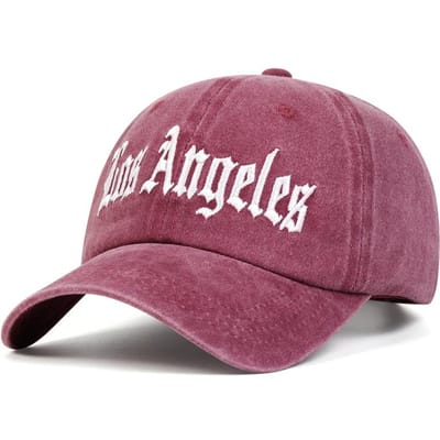 Unisex Los Angeles Persoonlijkheid Borduurwerk Wassen Baseballpetten Lente Herfst Buiten Verstelbaar Casual Petten Zonnebrandpet Pet brown