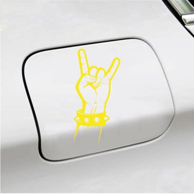 Bumpersticker - Rock N Roll - 16 X 10 - Geel