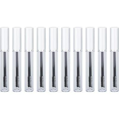 10 Stuks 3ml Lege Mascaratube Lege Mascarafles met Rubberen Inzetstukken voor Oogmake-up white