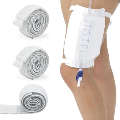 Ondersteunende katheterzak riem voor been - antislip urineafvoer tas - set van 3