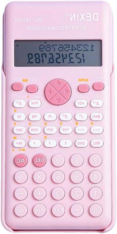 Wetenschappelijke rekenmachine Rekenmachine Rekenmachine Leuke grafische rekenmachine Pink 240 Multifunctionele rekenmachine met ideale dubbele lijn LCD-display (roze)