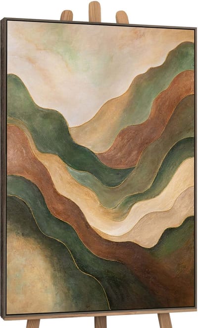 Canvas schilderij handgeschilderd dance of the hills abstract – YS-Art Gallery – Luxe wanddecoratie voor woonkamer – Modern schilderij voor slaapkamer en hal