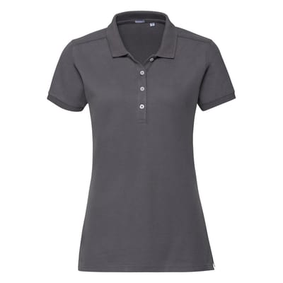 Russell Dames/dames Stretch Short Sleeve Polo Shirt (Konvooi Grijs)