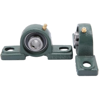 Lot de 2 paliers à semelle UCP202, roulements à billes, boîtier moulé, diamètre extérieur 40 mm, diamètre intérieur 15 mm