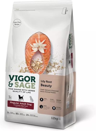 Vigor & Sage Hondenvoer Regular Lilly Root Beauty 12 kg