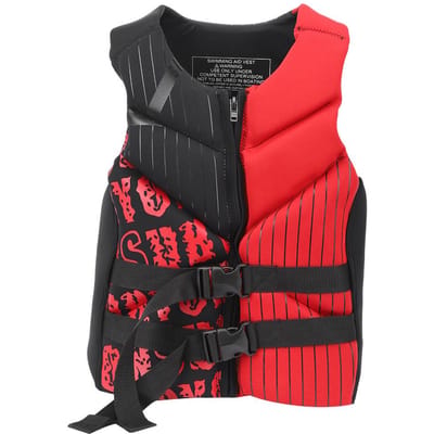 Gilet de sauvetage protecteur flottant élastique en néoprène pour bateau à moteur, surf, pêcheL red
