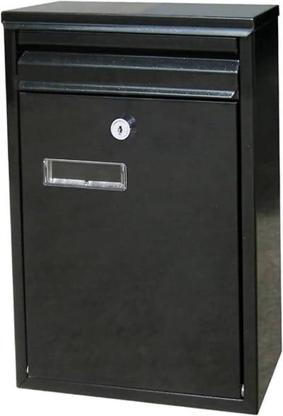 Brievenbus met slot - Brievenbus met sleutel - Post ontvangen - Grote capaciteit - 21.5 x 8.5 x 32 cm
