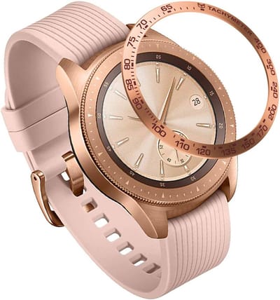 DrPhone BR1 Metalen RVS Bezel Ring – Randbeschermer - Geschikt voor Galaxy Watch 4 Classic 42mm - Anti-kras - Brons