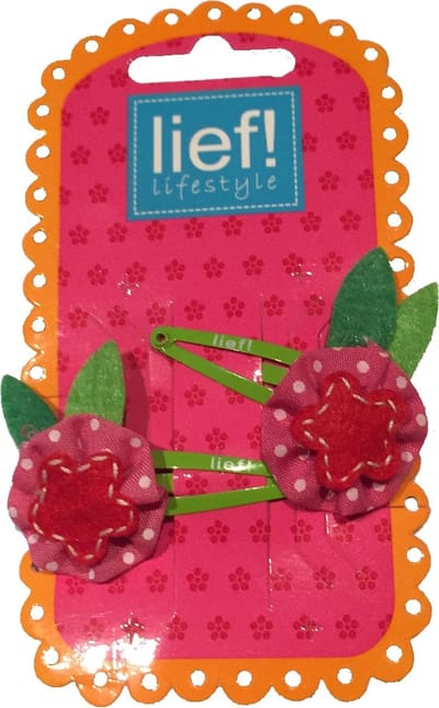 Bloemetjes haarspeldjes met sterretje Roze/Rood - Lief Lifestyle