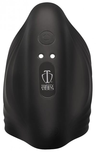 XR Brands Pleasure Stroke - Vibrating Silicone Penis Sleeve black