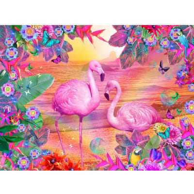 Diamant schilderij dier flamingo afbeelding strass diamant geborduurd dier kralenwerk woondecoratie 20X30CM pink