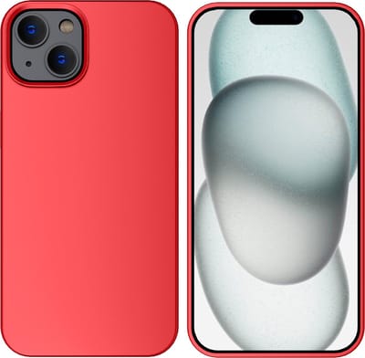 Hoesje Geschikt voor iPhone 15 Plus – Liquid siliconen Backcover – Rood