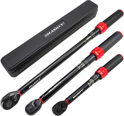 3-delige Momentsleutelset met 1/4, 3/8 en 1/2 Inch Aansluiting voor Fiets en Auto