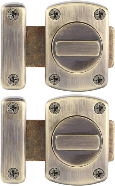 Veiligheidsgrendel voor Badkamers en Deuren - Draaibout Anti-Diefstal (Groen Brons - 2 stuks, 55MM)
