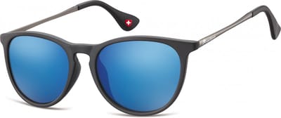 Montana MS24A - Zonnebril - Ovaal model - Zwart kunststof-Revo- Lensbreedte 53 mm