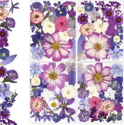 33 stuks gedroogde geperste bloemen DIY decoratie bloemen voor epoxyhars - Natuurlijke droogbloemen in 12 stijlen