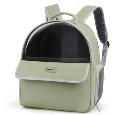 Sac à dos pour chat de grande capacité, transparent et portable, respirant, idéal pour les sorties 34*25*39cm black