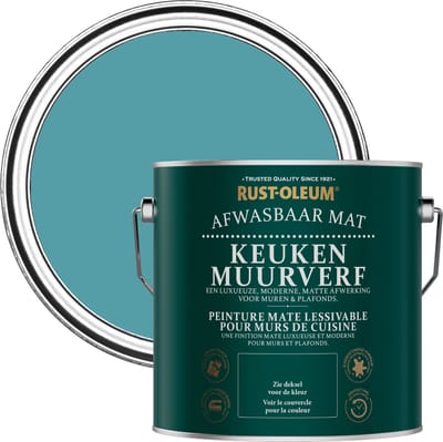 Rust-Oleum Blauw Keuken muurverf - Petrol 2,5L