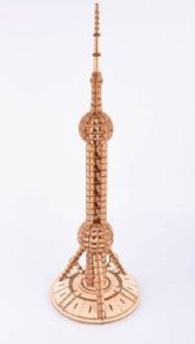 Houten modelbouw - The oriental pearl tower - Miniatuurbouw hout