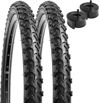 2x Opvouwbare Fietsbanden 24 inch x 2.125 (ETRTO 57-507) Inclusief 2 Binnenbanden AV32mm