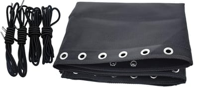 Vervangcanvas voor Bouncer met 4 Elastische Koorden, Recliner Vervangset, Zwart, 160 x 43 cm, Tuinmeubilair Accessoire, Comfortabel en Duurzaam