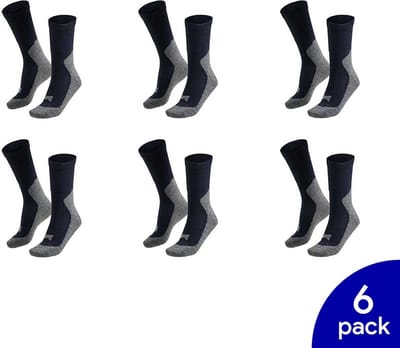 Xtreme - 6-Pack - Wandelsokken - Coolmax® Ventilatie - Anti-Blaar - Heren / Dames - marine - 35-38 - 122781000