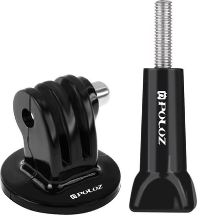Tripod Mount + Schroef Lang Set voor Gopro en Andere Actiecamera's | Zwart / Black
