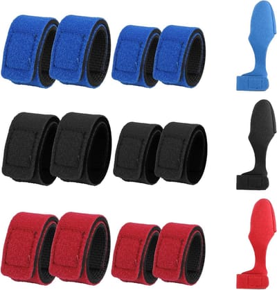 12 Stuks Verstelbare Elastische Vistraps voor Vaste Hengels en Voederhengels met 3 Viscaps en Accessoires