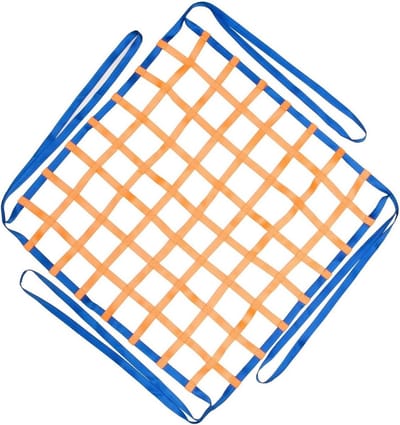 Polyester Cargo Net met Ophangpunten voor Ladingzekering en Tilwerk - Blauw (1x1m)