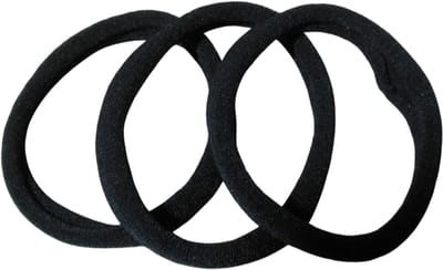 Haar elastiek - Zwart - 3 stuks - 3,5 cm - dun - fijne elastiekjes – bandjes