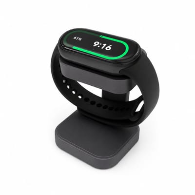 Smartwatch Oplaadstation - Geschikt voor Xiaomi® Mi Band 9 - Magnetische Charging Stand - Oplaaddock - Kabelmanagement - Bureau & Nachtkastje Houder - Zwart