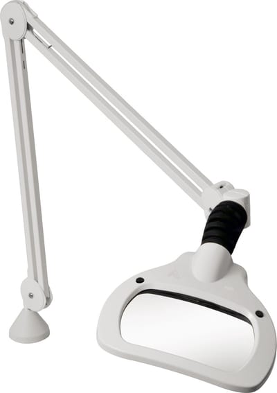 Luxo Loeplamp Wave met LED Verlichting - Vergrootglas 1,8 x (3,5 d) - Leesloep voor ouderen - Loupelamp LED Pedicure - Tafelklem -