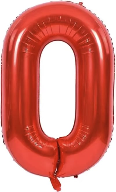 New Age Devi - Rode 16inch 40cm Cijferballon