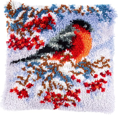 Vervaco - Knoopkussen kit - Goudvink in winter - PN-0195944 - Borduren - Borduurpakket - Borduurpakket volwassenen - Borduurpakket kind
