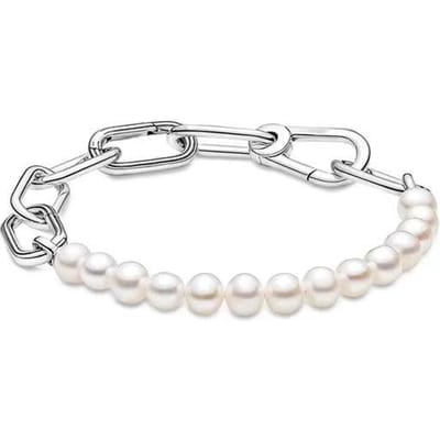 Nieuwe parelarmband ketting S925 sterling zilver roségoud verguld DIY armband meisjes mode armband 21 white