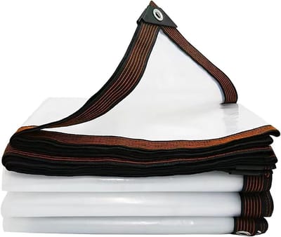 Dekzeil Transparant - Afdekzeil PVC - Buiten Beschermen - Waterdicht Met Oogjes - 1.5 x 3 m - Transparant