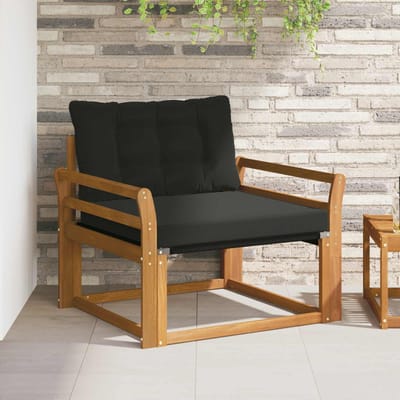 vidaXL - Buiten - bank - set - Massief - Acaciahout - en - Textilene - Naturel
