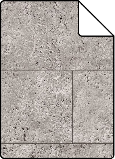 Proefstaal Origin Wallcoverings behang kalkstenen blokken lichtgrijs - 26,5 x 21 cm - 347581-S